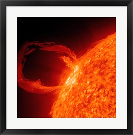 Framed Close-up of a Solar Eruptive Prominence Print