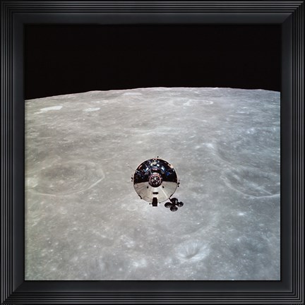 Framed Apollo 10 Command and Service Modules in Lunar Orbit Print