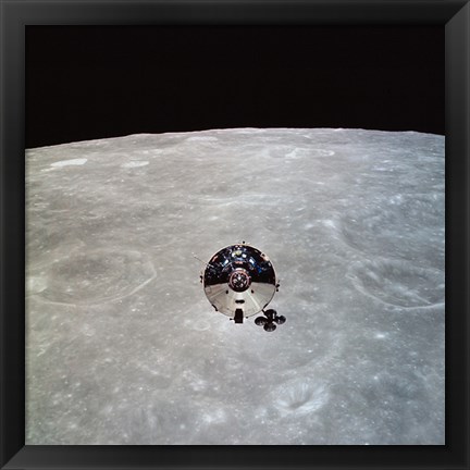 Framed Apollo 10 Command and Service Modules in Lunar Orbit Print
