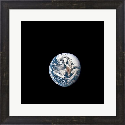 Framed view of Earth taken from the Apollo 10 Spacecraft Print