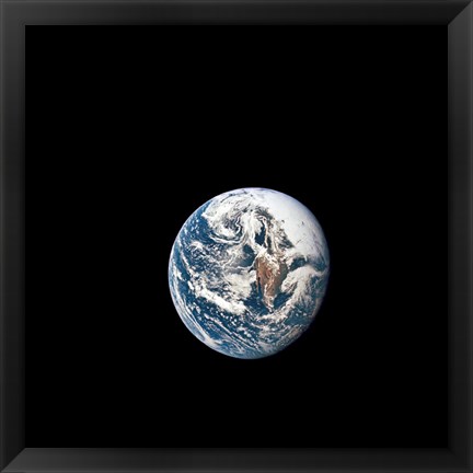 Framed view of Earth taken from the Apollo 10 Spacecraft Print