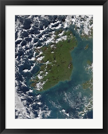 Framed Phytoplankton Bloom off the Coast of Ireland Print