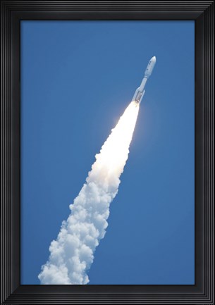 Framed Atlast V Rocket Carrying the Juno Spacecraft During a Midday Launch Print