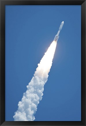 Framed Atlast V Rocket Carrying the Juno Spacecraft During a Midday Launch Print