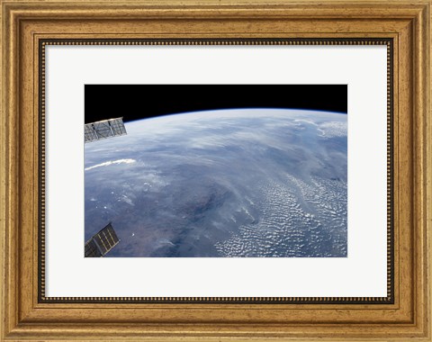 Framed Smoke Pall Dominates this view of Tropical Southern Africa Print