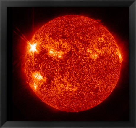 Framed Solar activity on the Sun Print