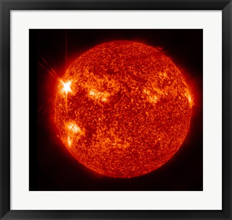 Framed Solar activity on the Sun Print