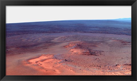 Framed False Color Mosaic of Greeley Haven on Mars Print