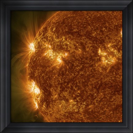Framed Sun Showing Solar Activity Print