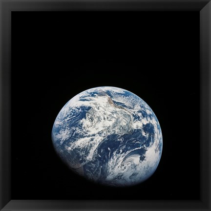 Framed View of Earth taken from the Aollo 8 Spacecraft Print