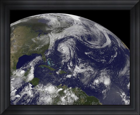 Framed Tropical Cyclones Katia, Lee, Maria and Nate in the Atlantic Ocean Print