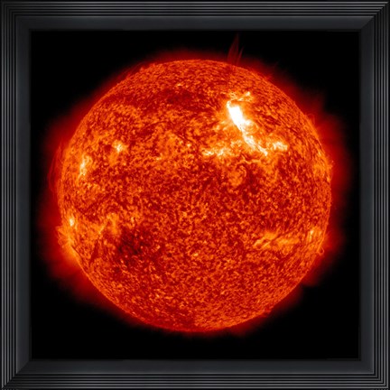 Framed Intensity M87 solar Flare on the Sun&#39;s Surface Print