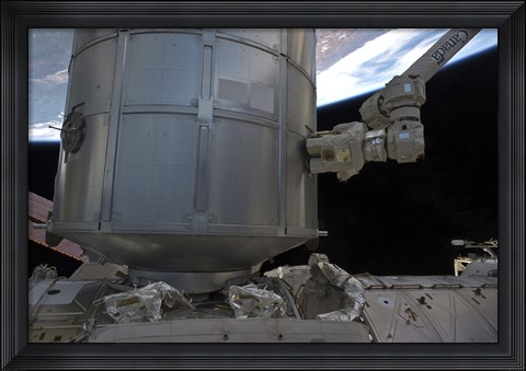 Framed Permanent Multipurpose Module  in space Shuttle Discovery&#39;s Payload Bay Print