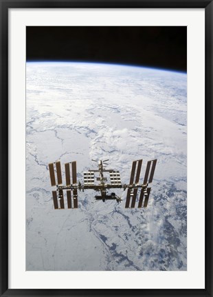 Framed International Space Station in Orbit Print