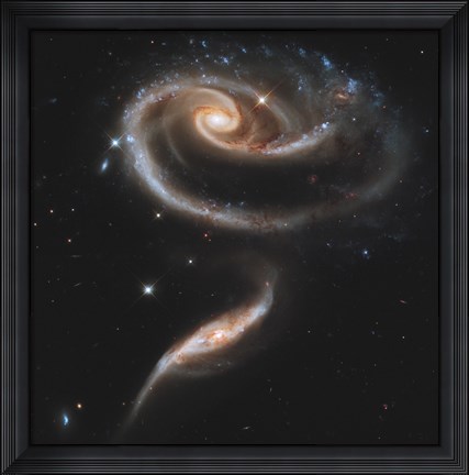 Framed Arp 273 Interacting Galaxies in Andromeda Print