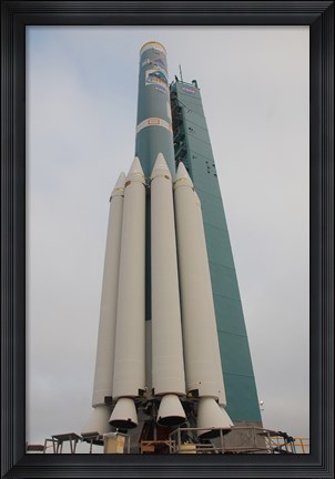 Framed Delta II Rocket with Several Solid Rocket Motors Attached Print