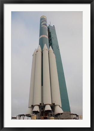 Framed Delta II Rocket with Several Solid Rocket Motors Attached Print
