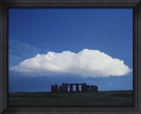 Framed Large Cloud over Stonehenge, Wiltshire, England Print