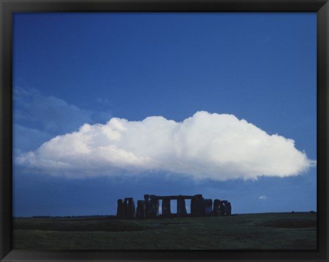 Framed Large Cloud over Stonehenge, Wiltshire, England Print