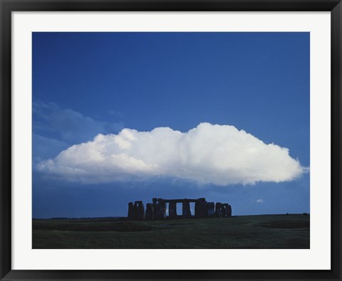 Framed Large Cloud over Stonehenge, Wiltshire, England Print