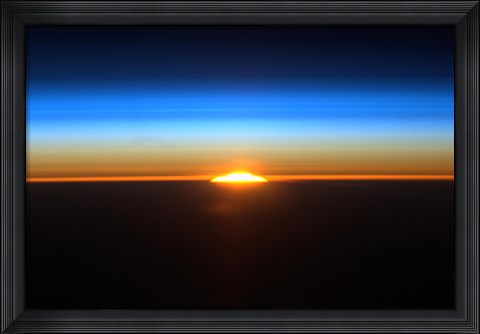 Framed Sunrise as Seen from the International Space Station Print