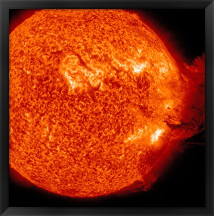 Framed M-2 solar Flare with Coronal Mass Ejection Print