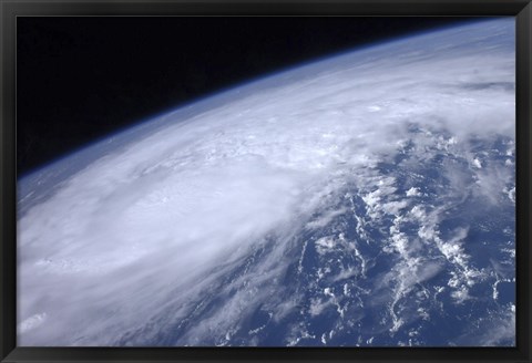 Framed View from Space of Hurricane Irene as it Passes over the Caribbean Print