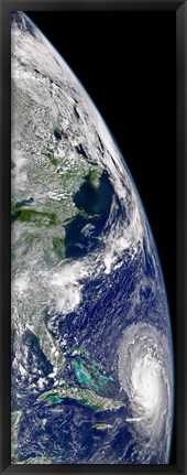 Framed View of Hurricane Frances on a Partial view of Earth Print