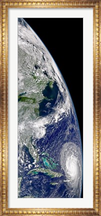 Framed View of Hurricane Frances on a Partial view of Earth Print