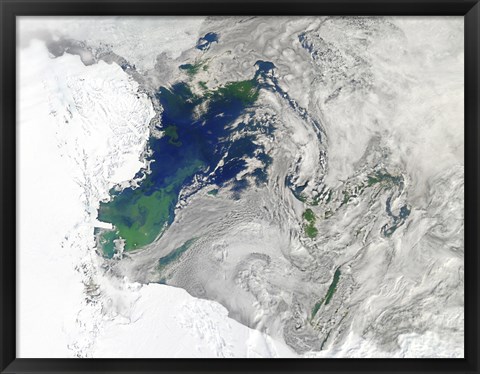 Framed Satellite view of the Ross Sea, Antarctica Print