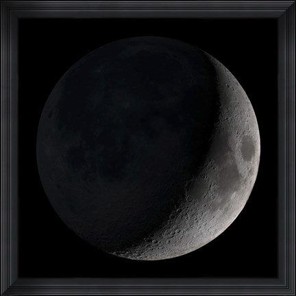 Framed Waxing Crescent Moon Print