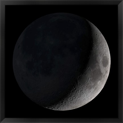 Framed Waxing Crescent Moon Print