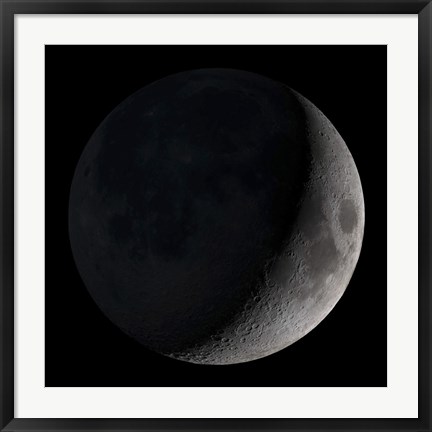 Framed Waxing Crescent Moon Print