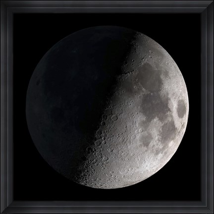 Framed First Quarter Moon Print
