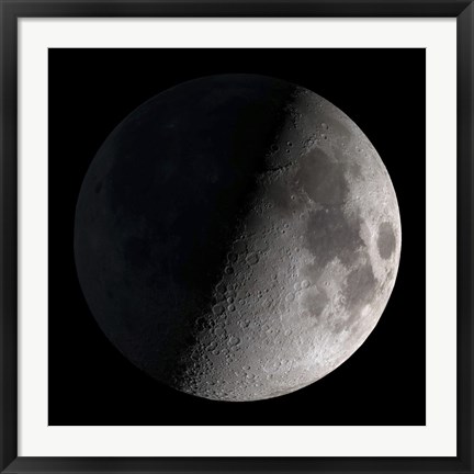 Framed First Quarter Moon Print