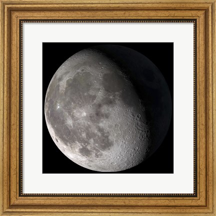 Framed Waning Gibbous Moon Print