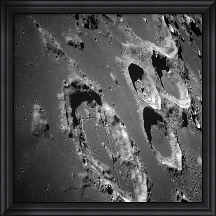 Framed Oblique view of the Lunar Surface Print
