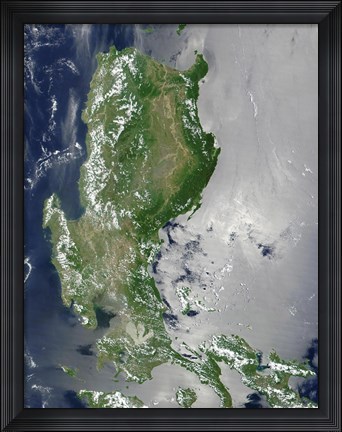 Framed Satellite Image of the Northern Philippines Print