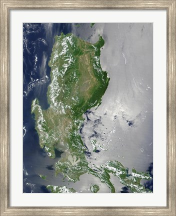 Framed Satellite Image of the Northern Philippines Print