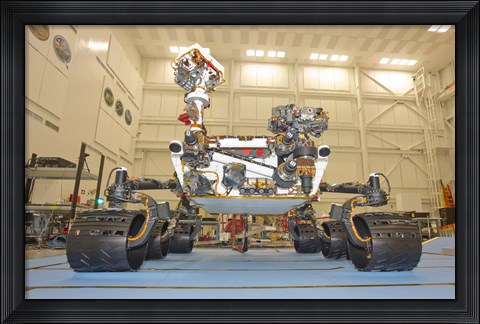 Framed Laboratory rover of Mars Science, Curiosity Print