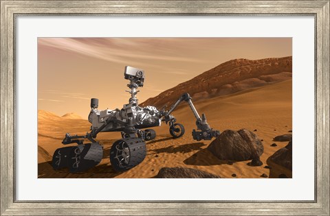 Framed NASA&#39;s Mars Science Laboratory Curiosity rover Print