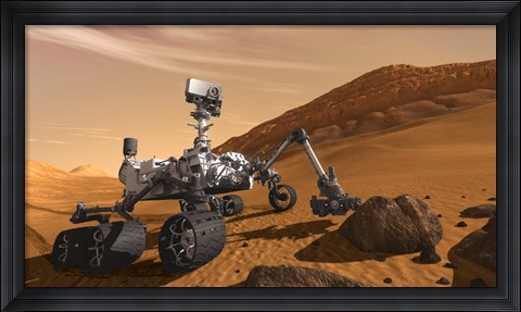 Framed NASA&#39;s Mars Science Laboratory Curiosity rover Print