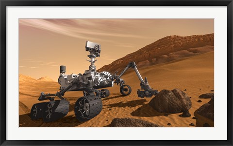 Framed NASA&#39;s Mars Science Laboratory Curiosity rover Print