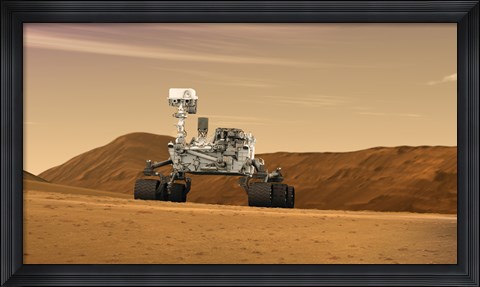 Framed Mars Science Laboratory Curiosity rover Print