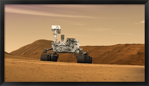 Framed Mars Science Laboratory Curiosity rover Print