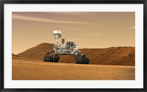 Framed Mars Science Laboratory Curiosity rover Print