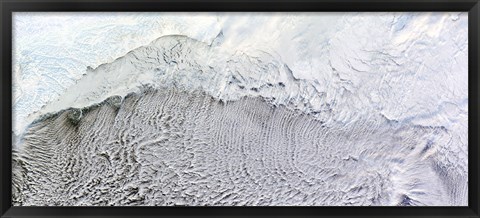 Framed Cloud Streets over the Bering Sea Print