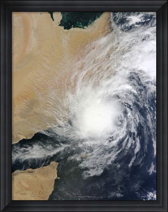 Framed Tropical Storm Keila over the Arabian Peninsula Print