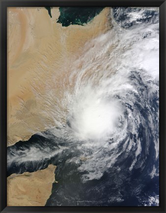 Framed Tropical Storm Keila over the Arabian Peninsula Print