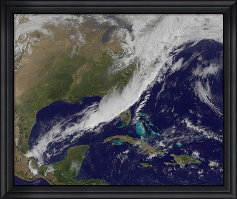Framed strong Cold front Moving through the Eastern United States Print